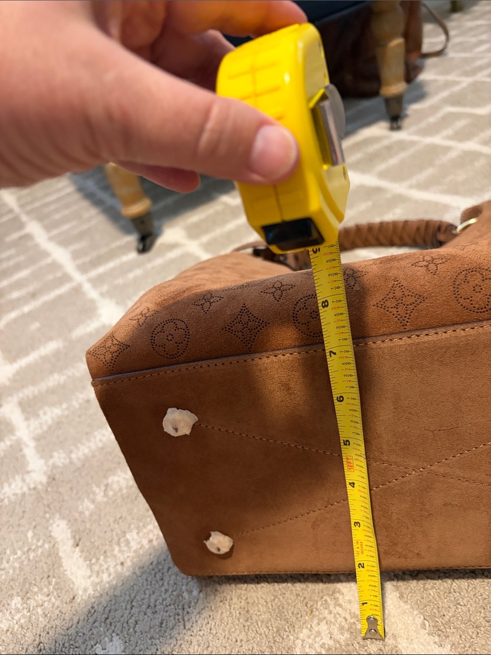 LV Caramel Color Suede Bag - Picture 15 of 15